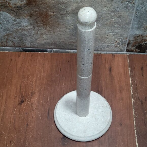 White Marble Stone Paper Towel Holder - Picture 6 of 10